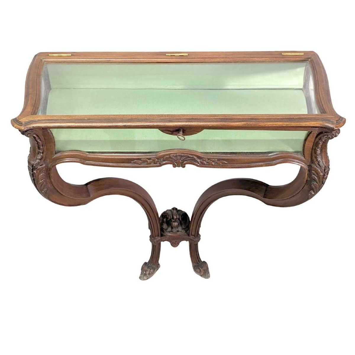 Louis XV Style Console In Walnut Forming A Showcase From The 1900s-photo-4