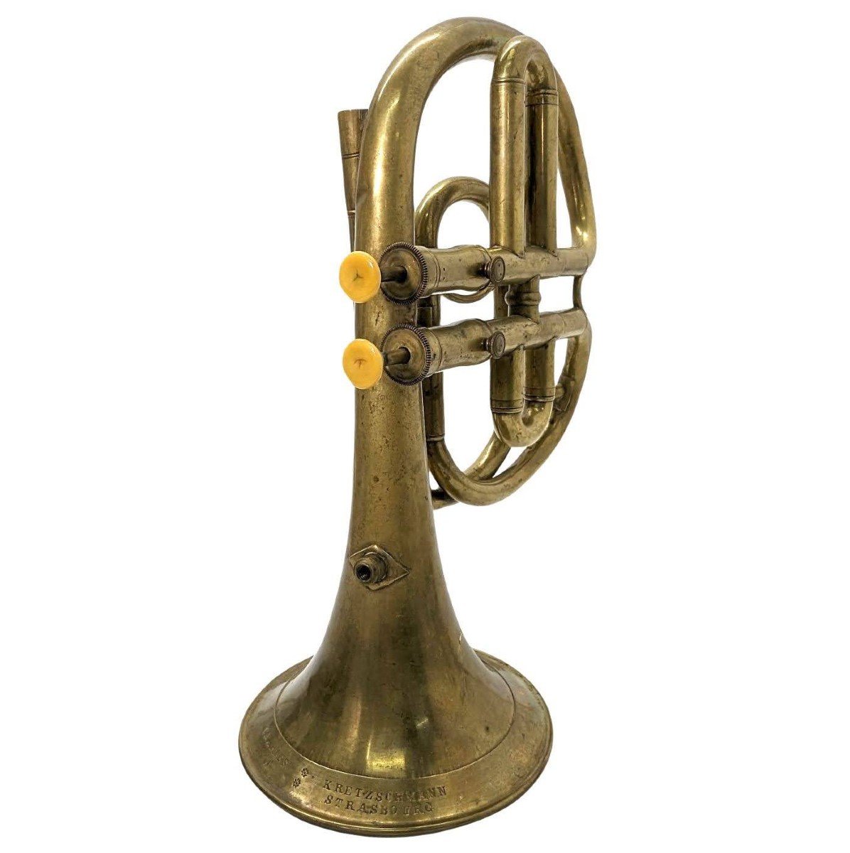 Charles Kretzschmann In Strasbourg, Rare Cornet With 2 Pistons In Its Case-photo-5