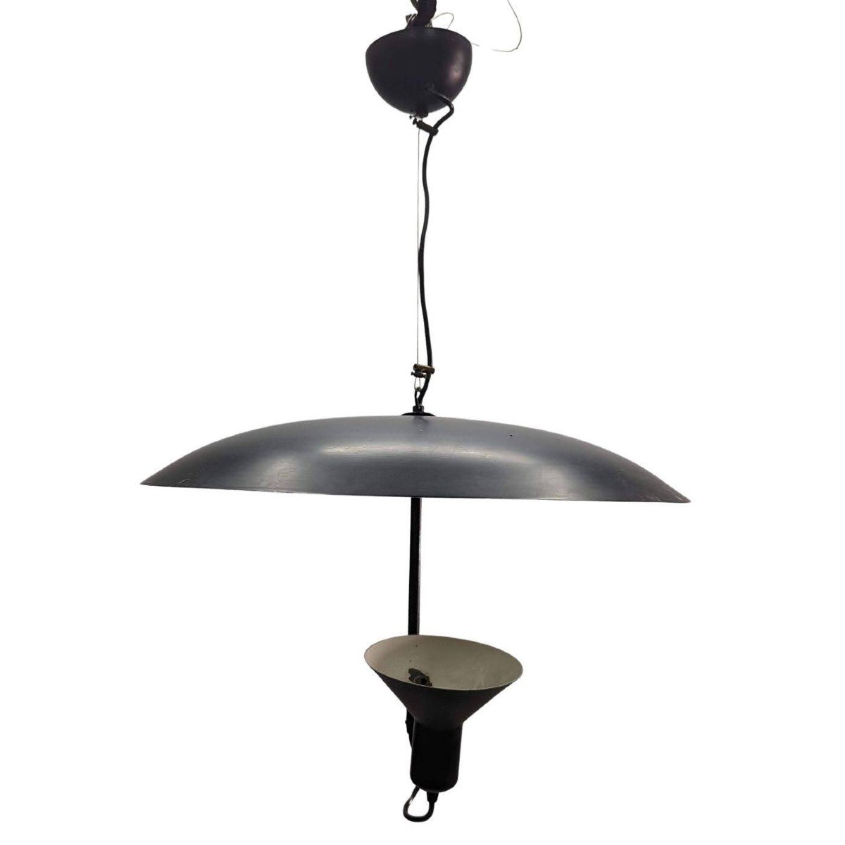 Luminaire Lustre Italien Vintage Années 80  -photo-3