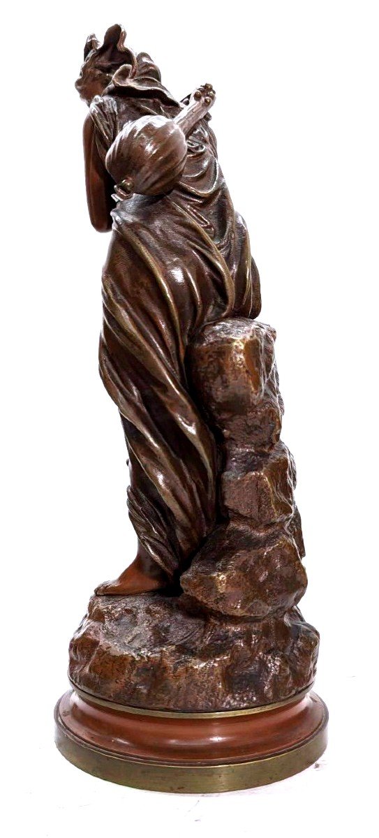 La Frileuse By Eutrope Bouret Bronze With Chocolate Patina-photo-2