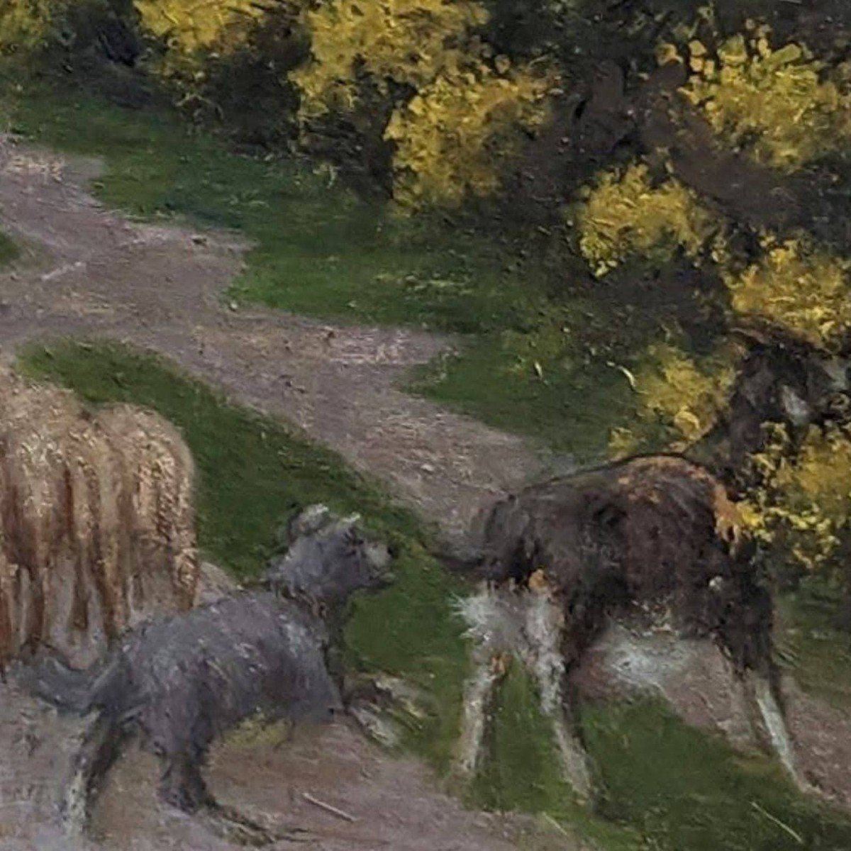 Oil On Canvas Pastoral Scene Provençal School Rémy Mayan (1877-1961)-photo-2