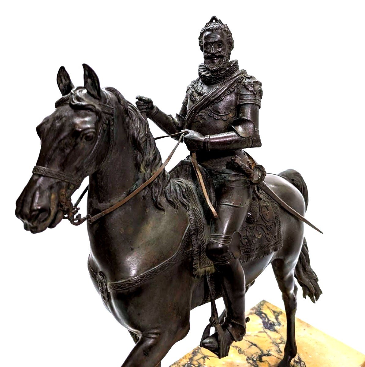 Statue équestre De Henry IV à Cheval XIXème   -photo-2