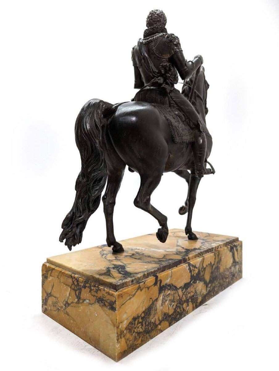 Statue équestre De Henry IV à Cheval XIXème   -photo-3