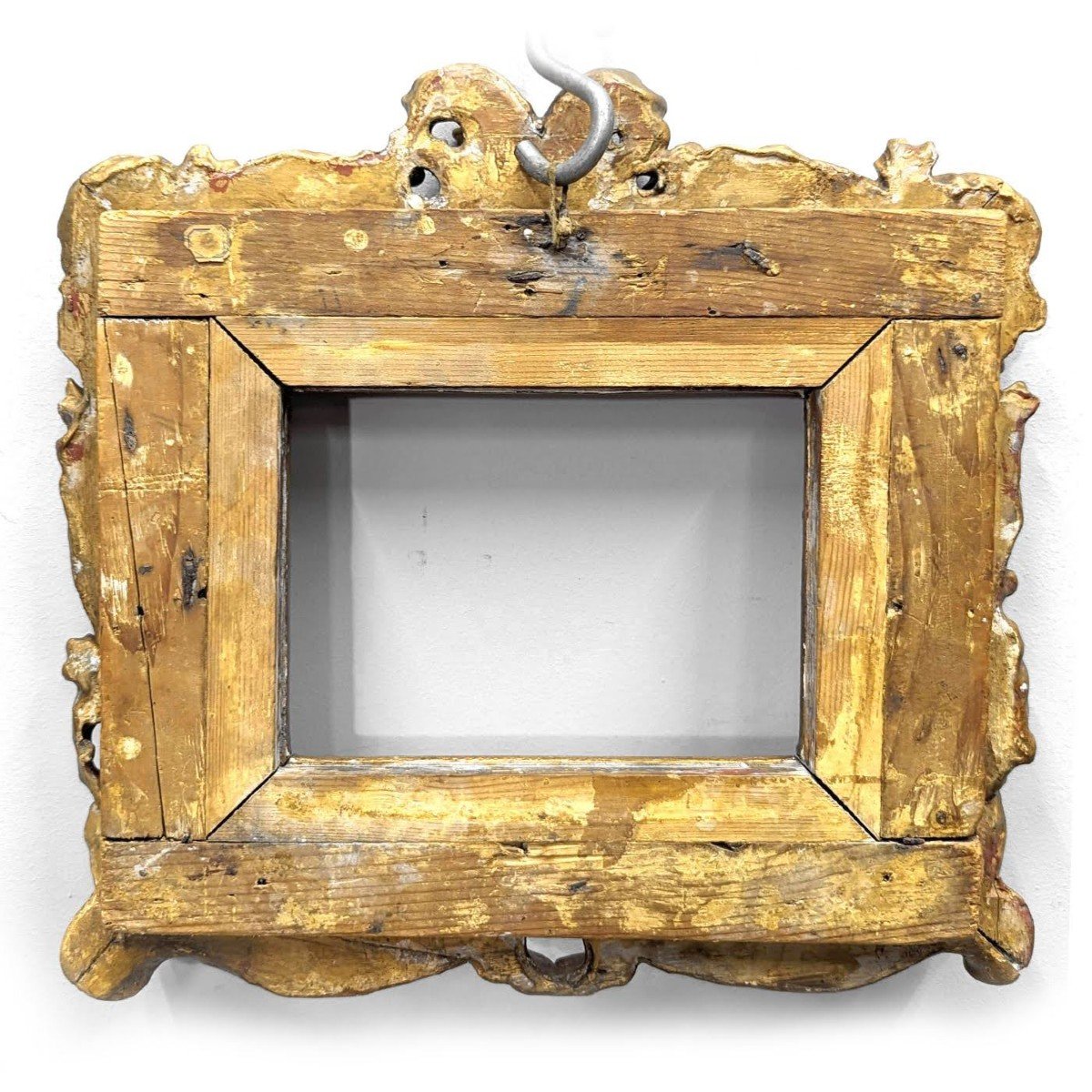 Venetian Frame In Golden Wood, 17th Century-photo-4