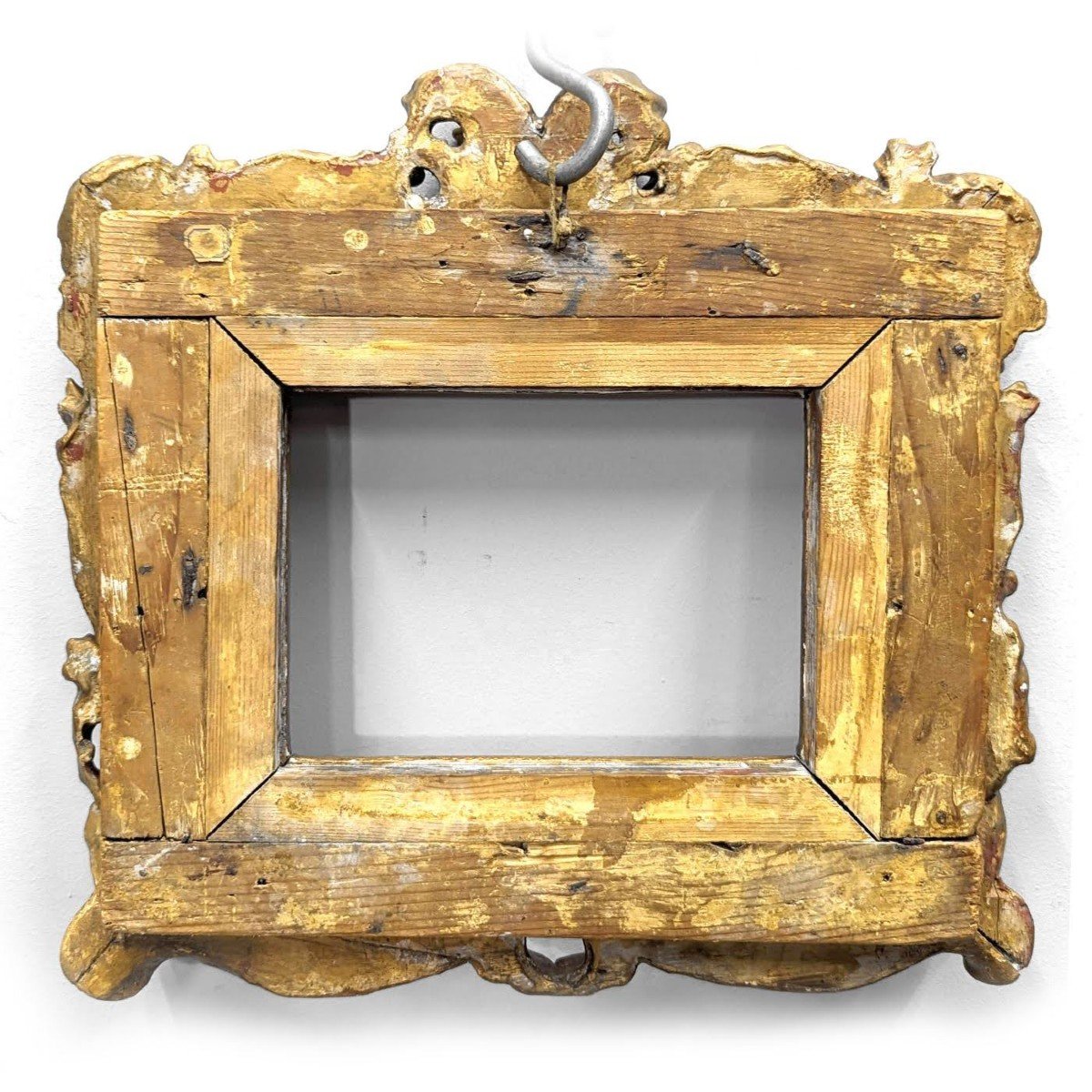 Venetian Frame In Golden Wood, 17th Century-photo-6