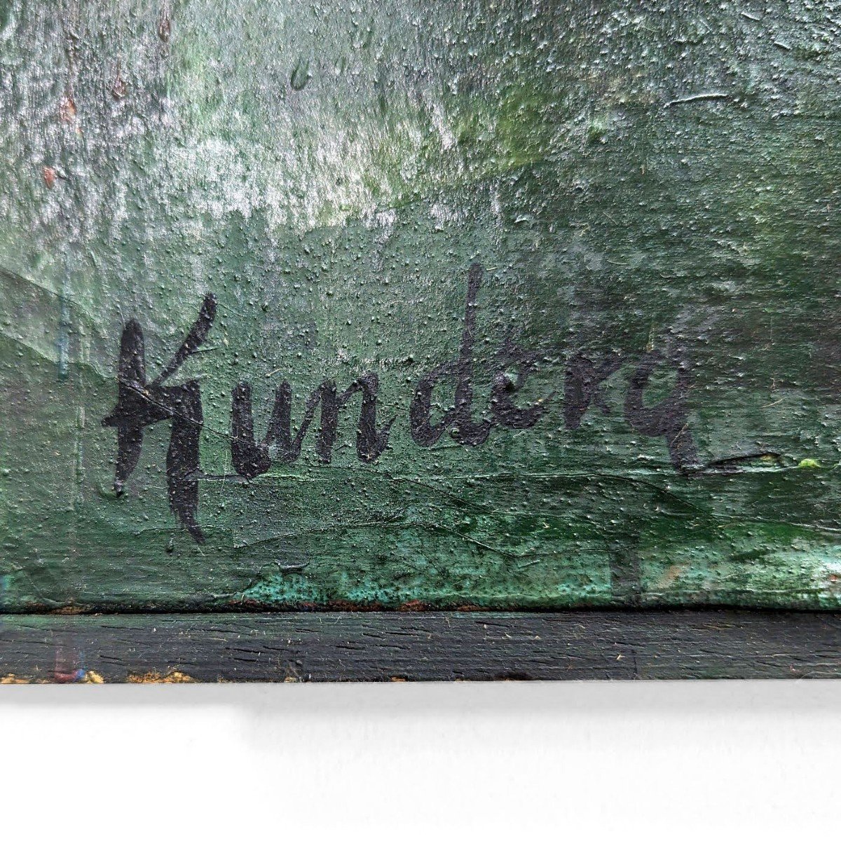 Huile Sur Toile    Les Danses Tchèques  XXème Rudolf Kundera école Tchèque Dimension 91x118 Cm-photo-3