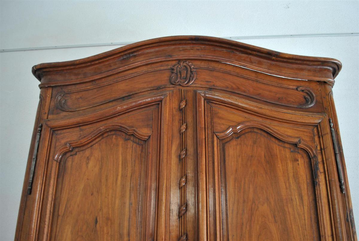 Wardrobe Provencale Louis XV In Walnut XVIIIth-photo-2