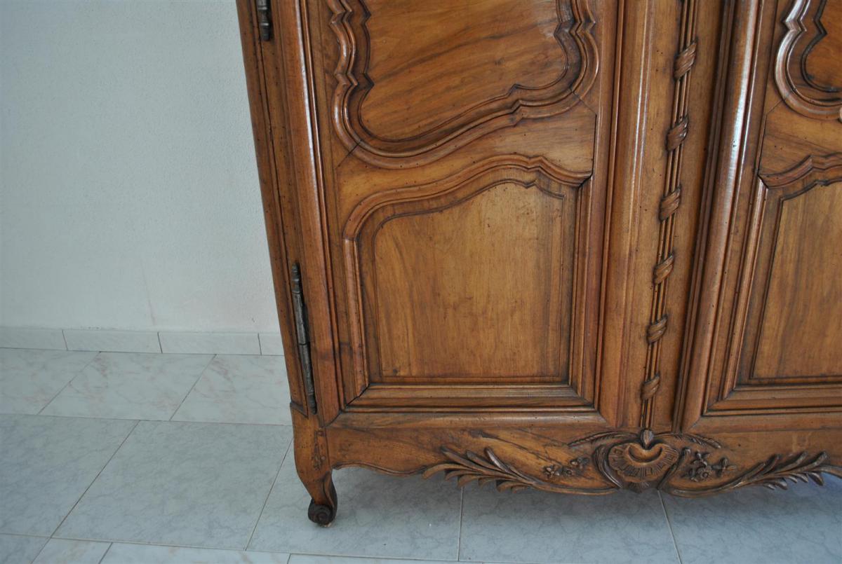 Wardrobe Provencale Louis XV In Walnut XVIIIth-photo-4