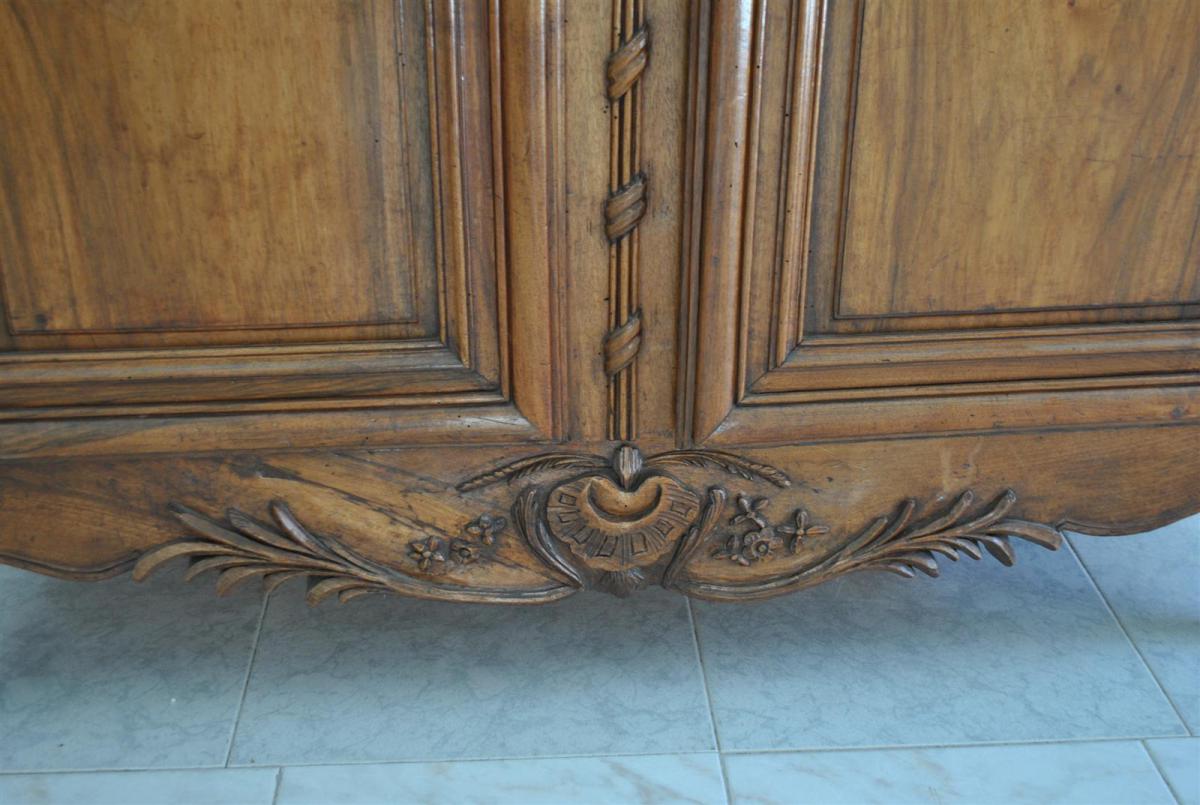 Wardrobe Provencale Louis XV In Walnut XVIIIth-photo-6