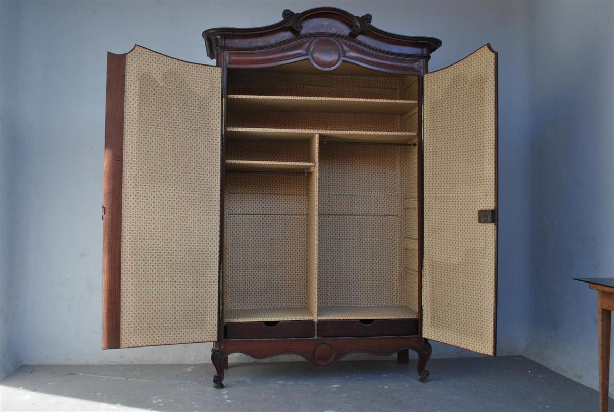 Wardrobe From Port Louis XV Mahogany Massif XVIIIth-photo-3