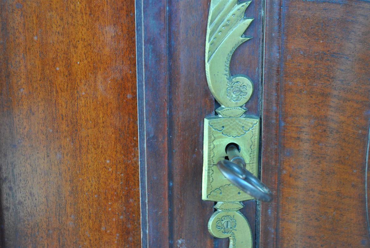 Armoire De Port  Louis XV époque XVIIIème En Acajou Massif-photo-5