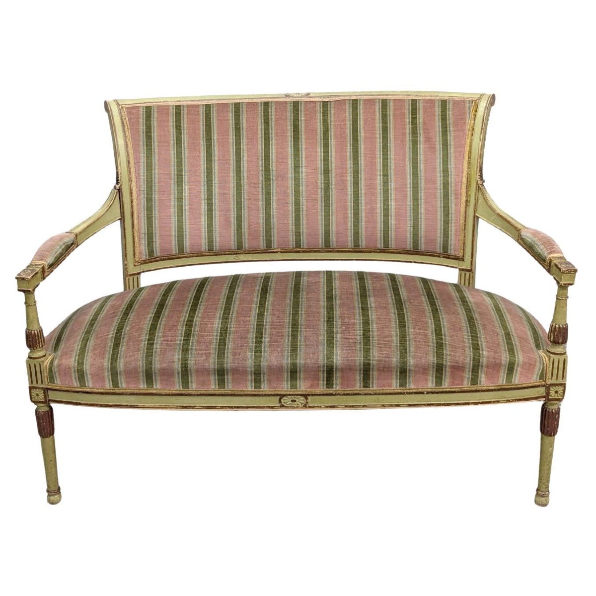 Salon directoire laqué peint époque 1880/1900-photo-4