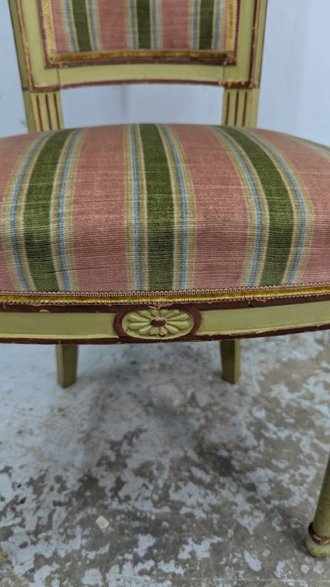 Salon directoire laqué peint époque 1880/1900-photo-1