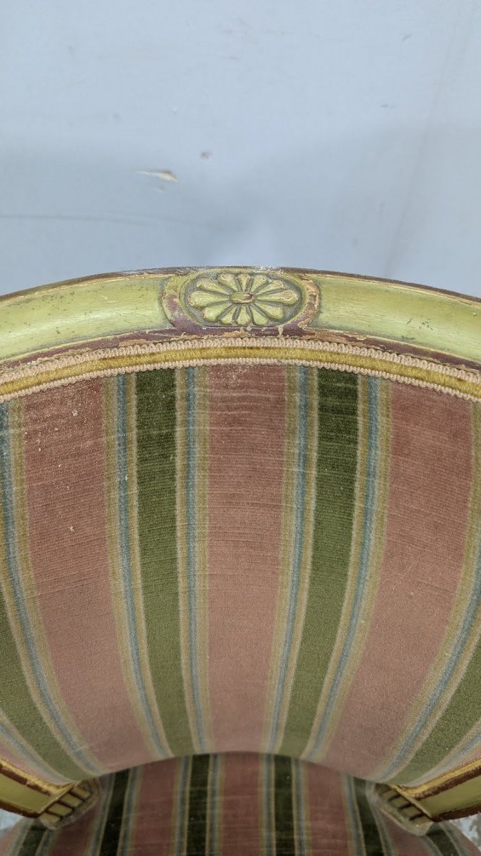 Salon directoire laqué peint époque 1880/1900-photo-5