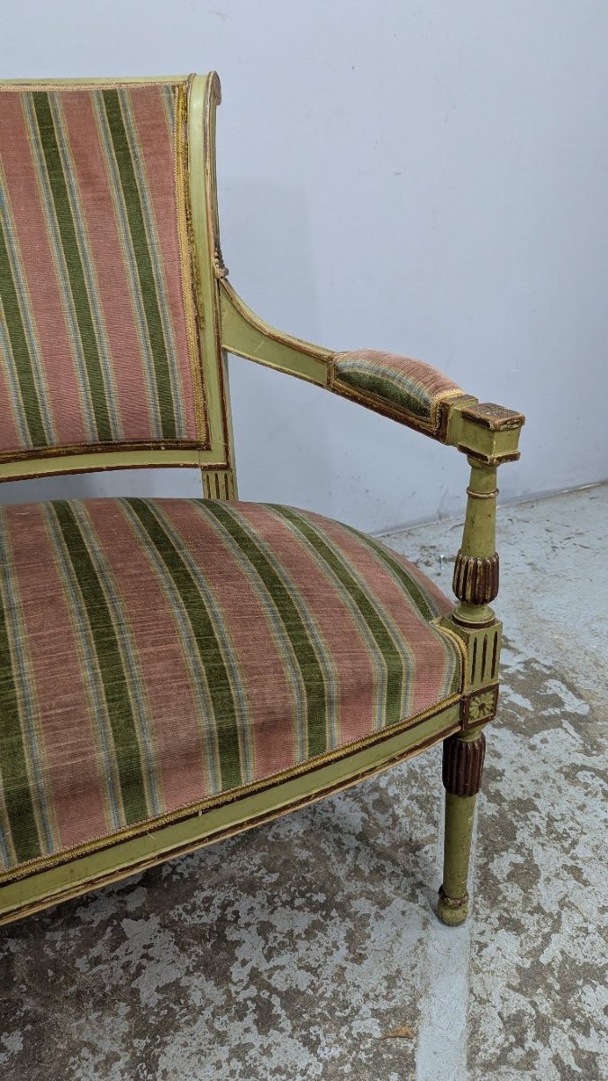 Salon directoire laqué peint époque 1880/1900-photo-6