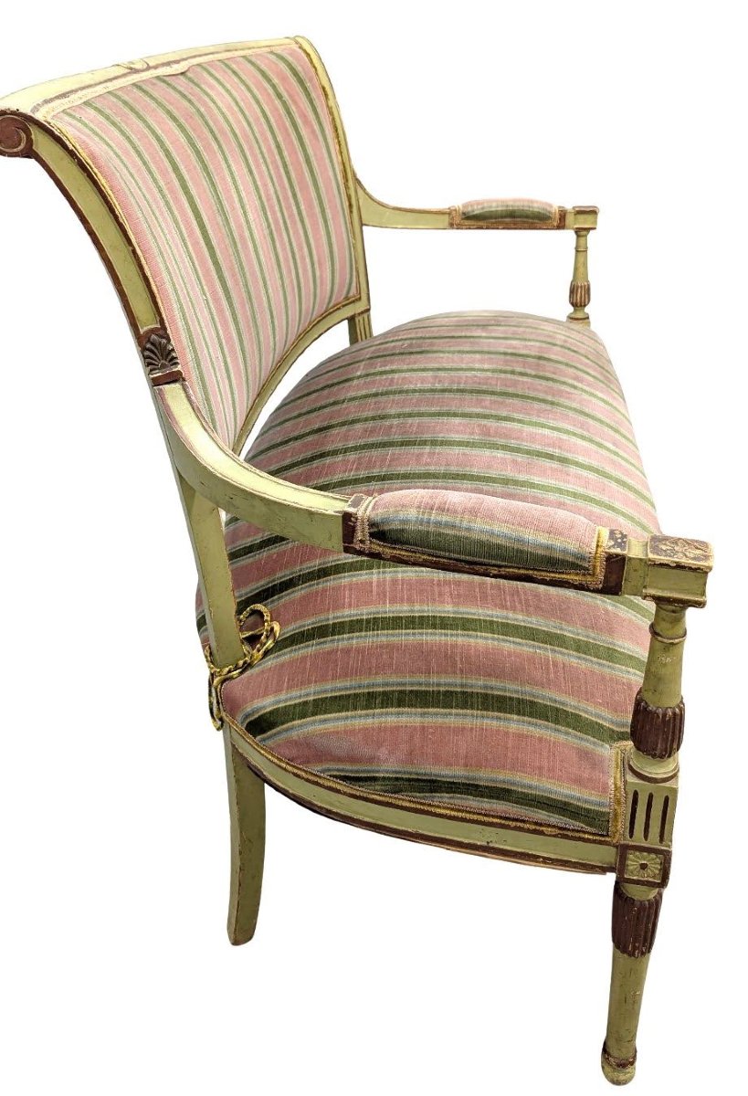 Salon directoire laqué peint époque 1880/1900-photo-7
