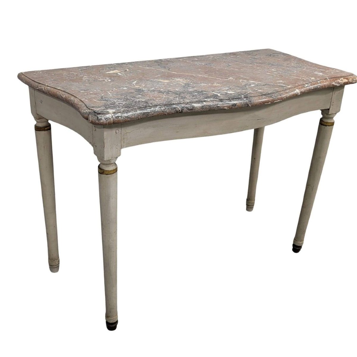 Directoire Period Lacquered Game Table With Marble Top And Corbin Beak  -photo-1