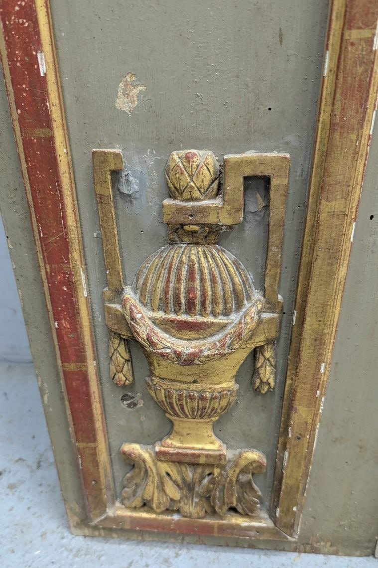 Louis XVI Period Trumeau In Lacquered Wood From The Late 18th Century.  -photo-1