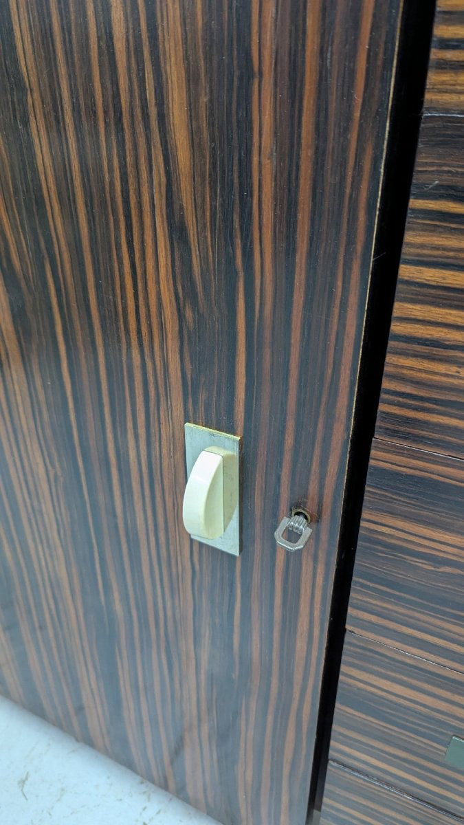 Pair Of Art Deco Modernist Macassar Ebony Sideboards, 1930s-photo-1