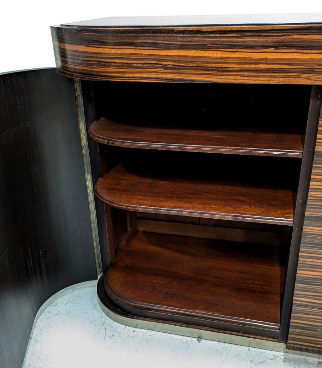 Pair Of Art Deco Modernist Macassar Ebony Sideboards, 1930s-photo-2