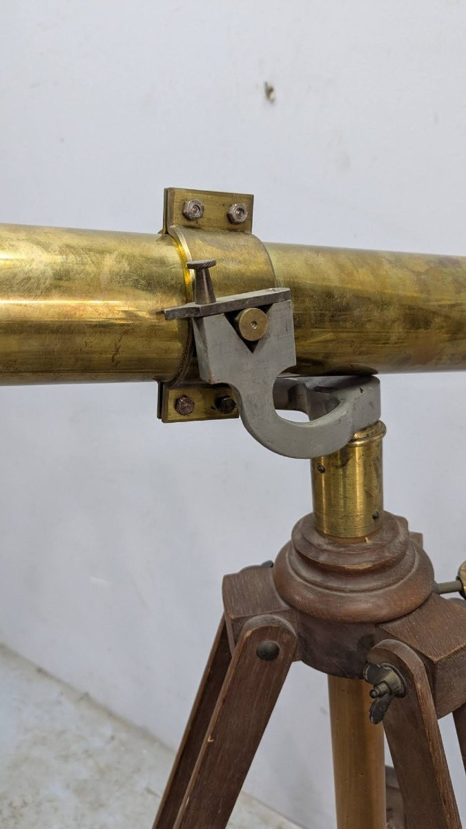 lunette astronomique fin XIXème début XX ème en laiton -photo-7