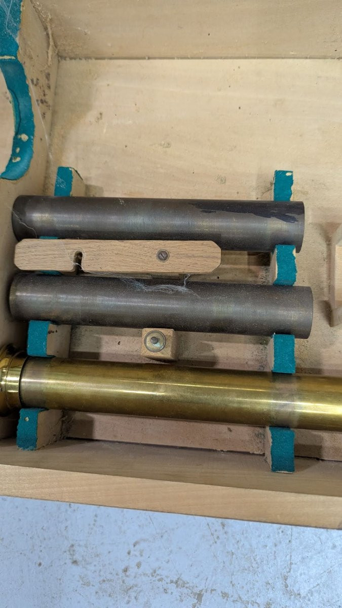 lunette astronomique fin XIXème début XX ème en laiton -photo-8