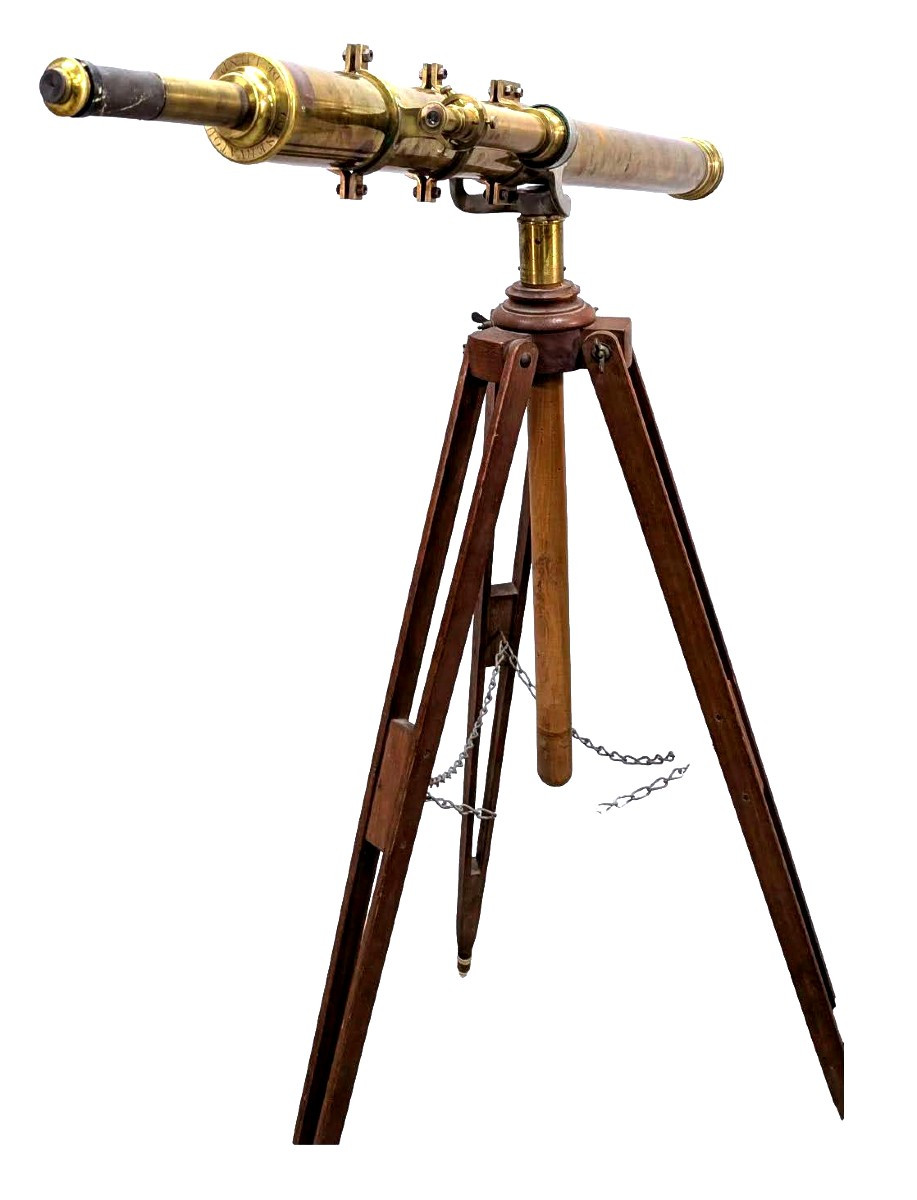 lunette astronomique fin XIXème début XX ème en laiton 