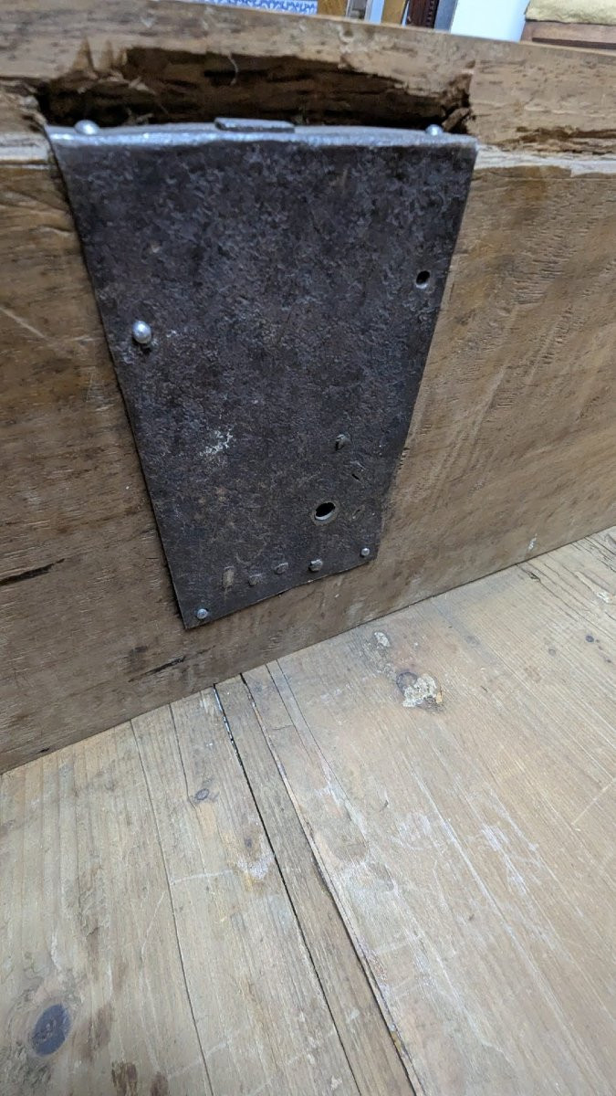 Commode Lombarde en marqueterie d'époque XVIIIème-photo-3