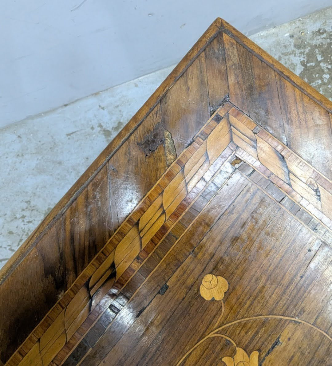 Commode Lombarde en marqueterie d'époque XVIIIème-photo-5