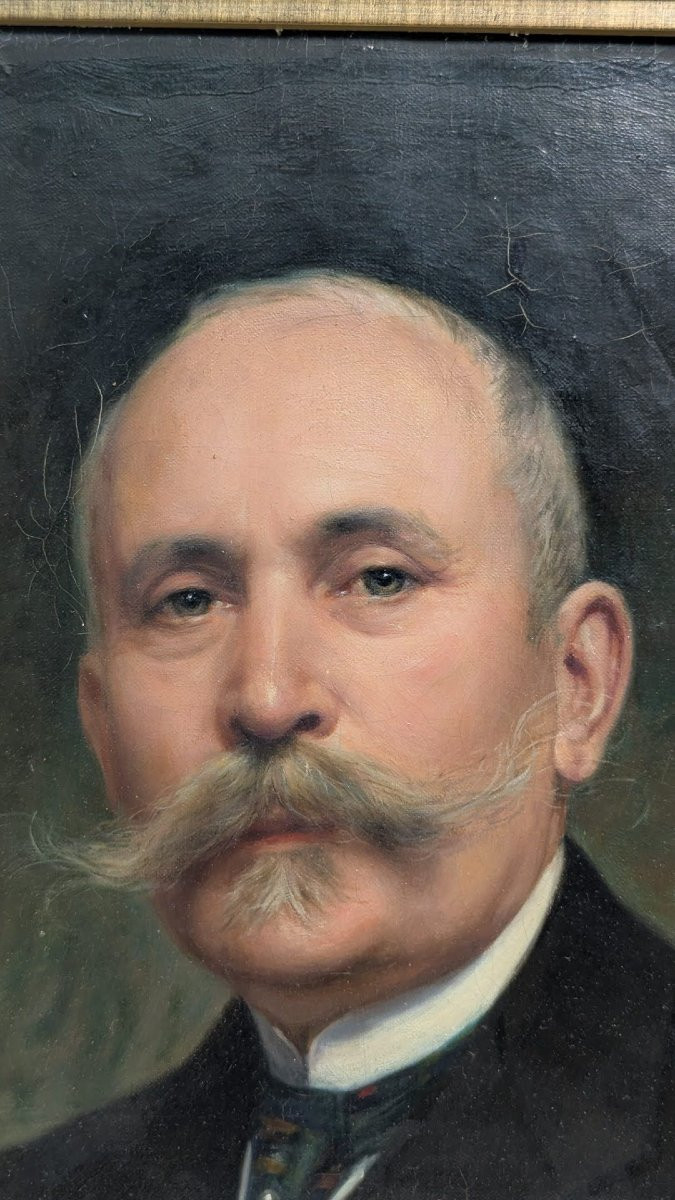 José Silbert huile sur toile portrait dePortrait de Lucien Estrine, président de la Chambre de -photo-1