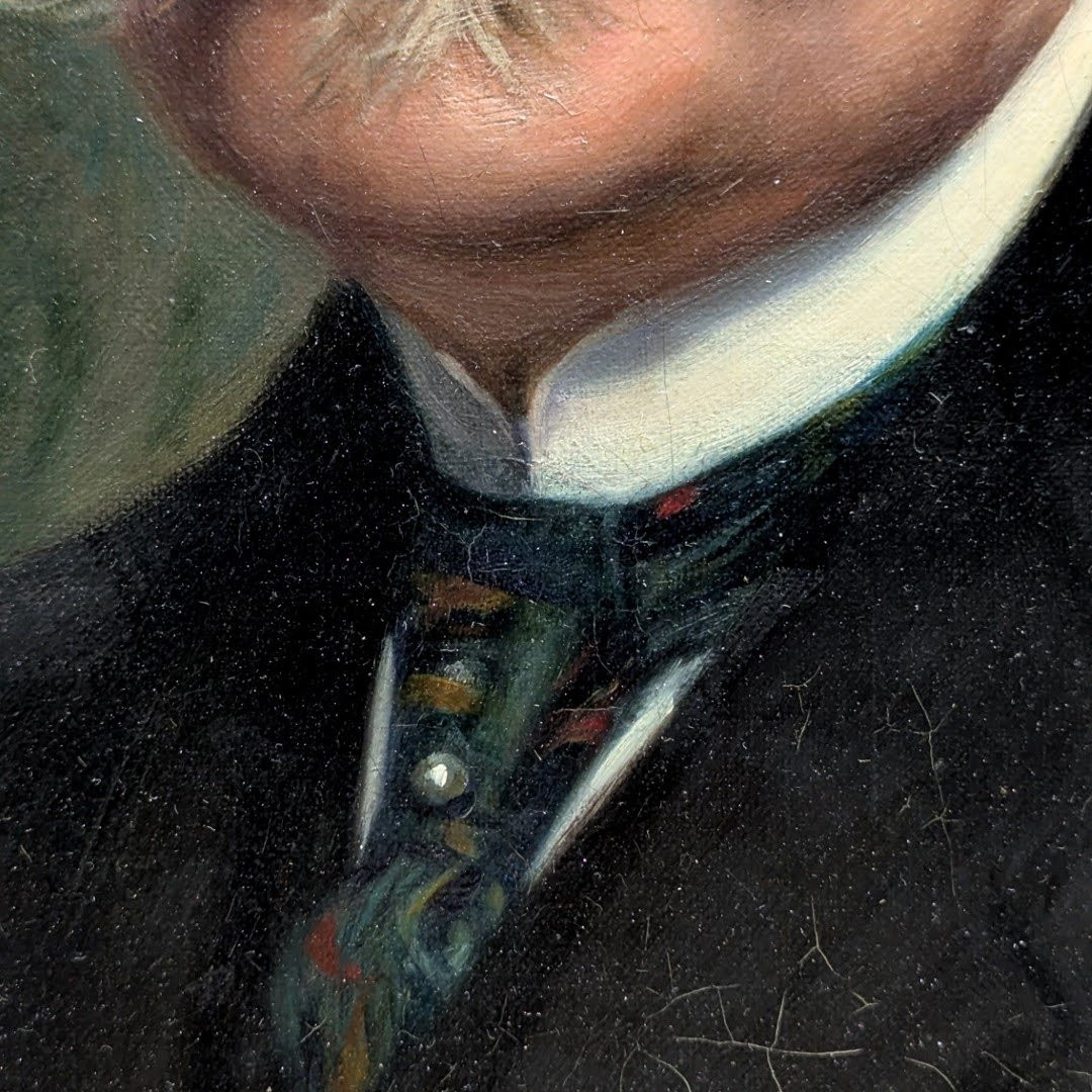 José Silbert huile sur toile portrait dePortrait de Lucien Estrine, président de la Chambre de -photo-3