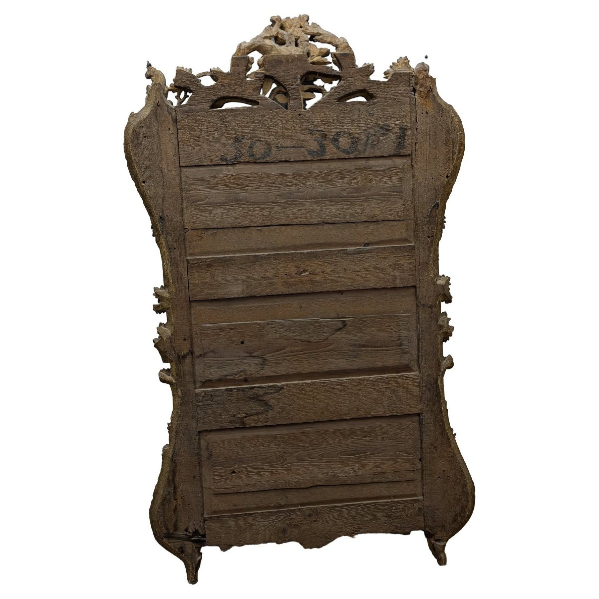 Large Beaucaire Mirror In Giltwood, 18th Century, Height 188cm-photo-7