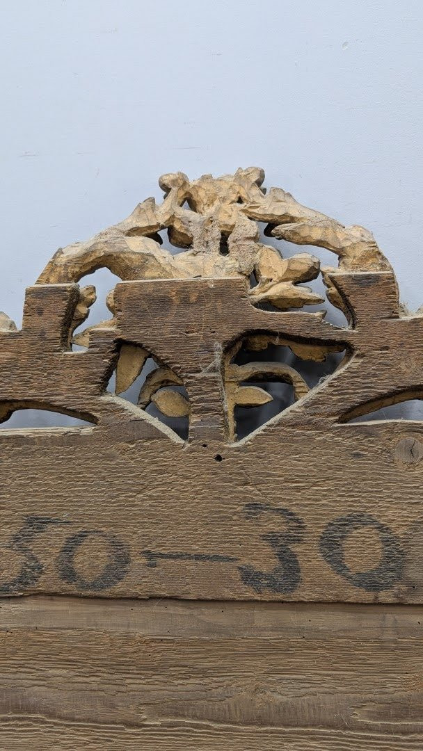 Large Beaucaire Mirror In Giltwood, 18th Century, Height 188cm-photo-8