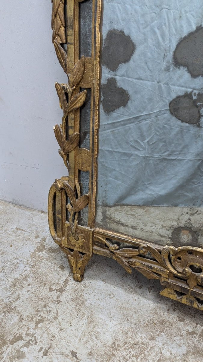 Giltwood Mirror From The 18th Century, Beaucaire Region, Height 149 Cm-photo-3