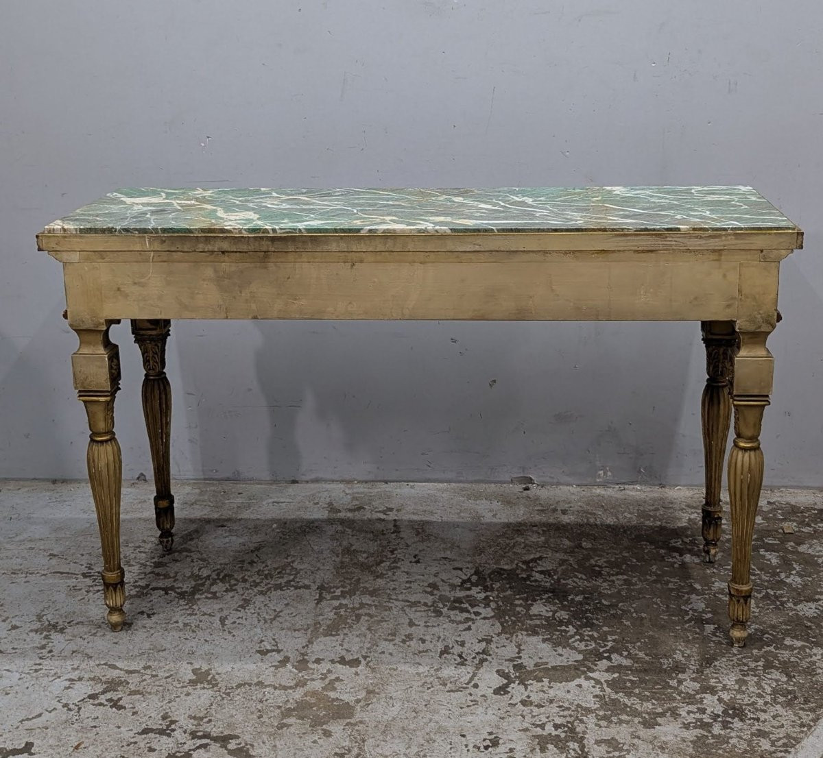 Louis XVI Style Console In Lacquered And Gilded Wood-photo-5