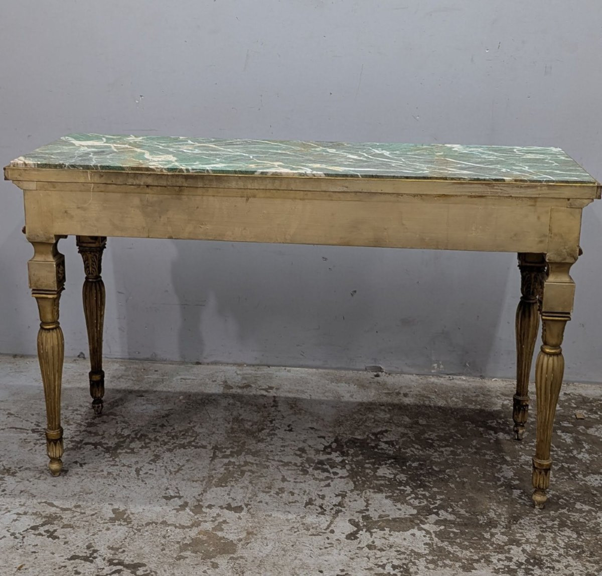 Louis XVI Style Console In Lacquered And Gilded Wood-photo-6