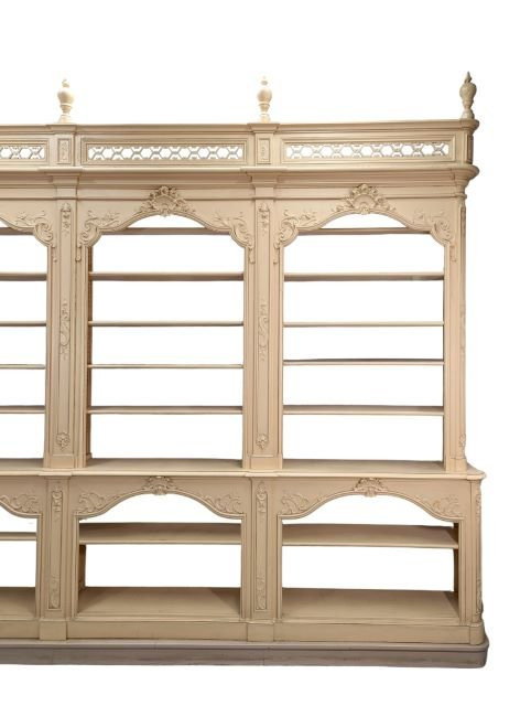 Large Bookcase With 19th Century Wood Paneling-photo-2