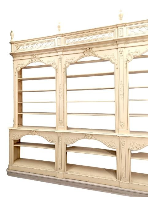 Large Bookcase With 19th Century Wood Paneling-photo-4