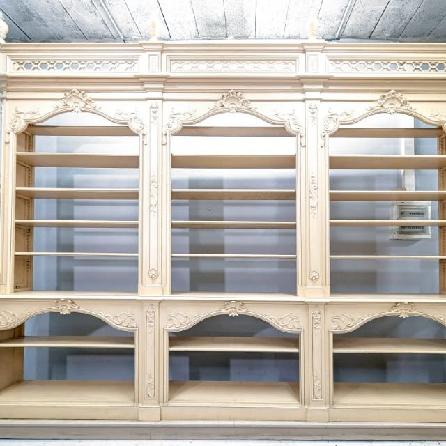 Large Bookcase With 19th Century Wood Paneling-photo-6