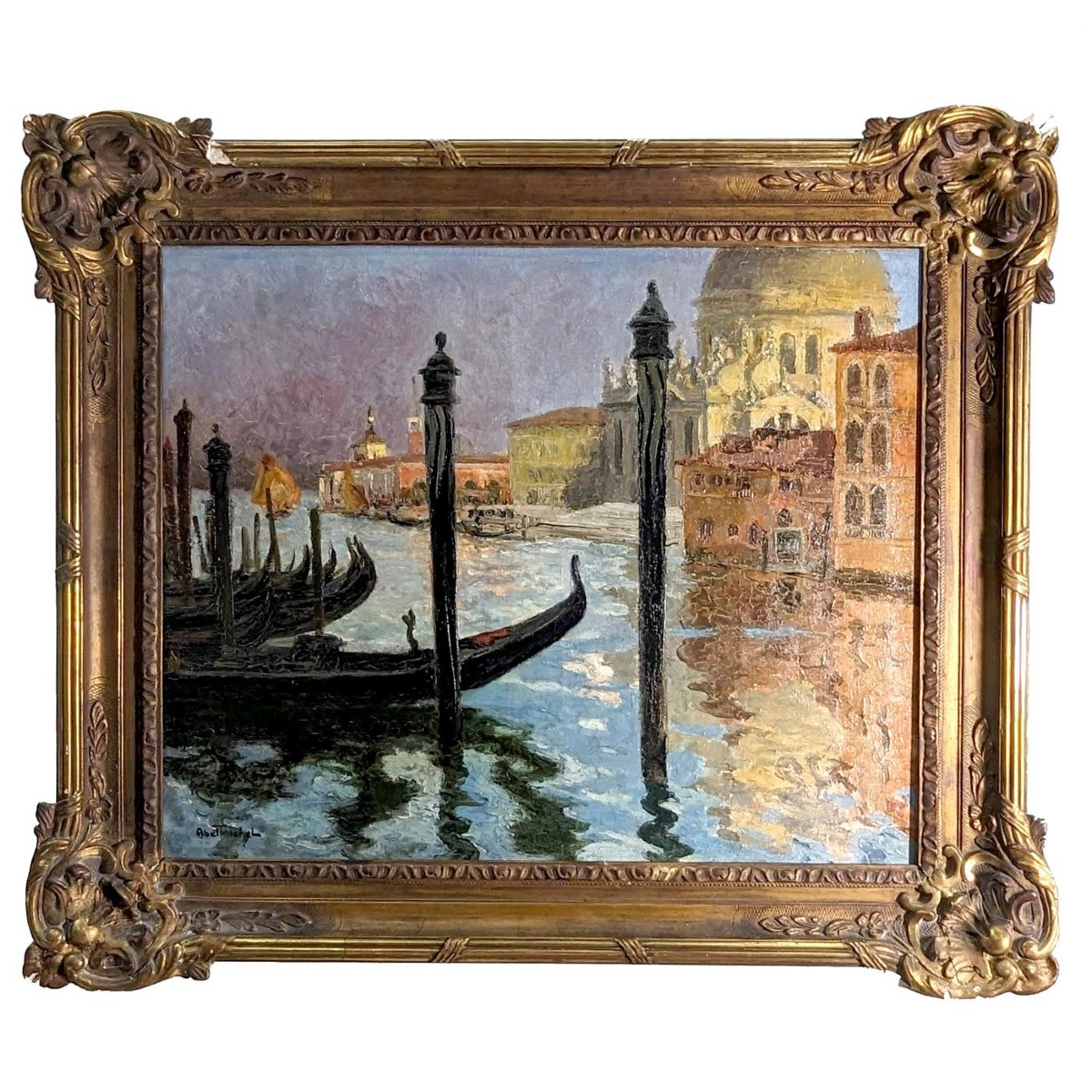 Louis Abel Truchet La Salute Seen From The Canal In Venice