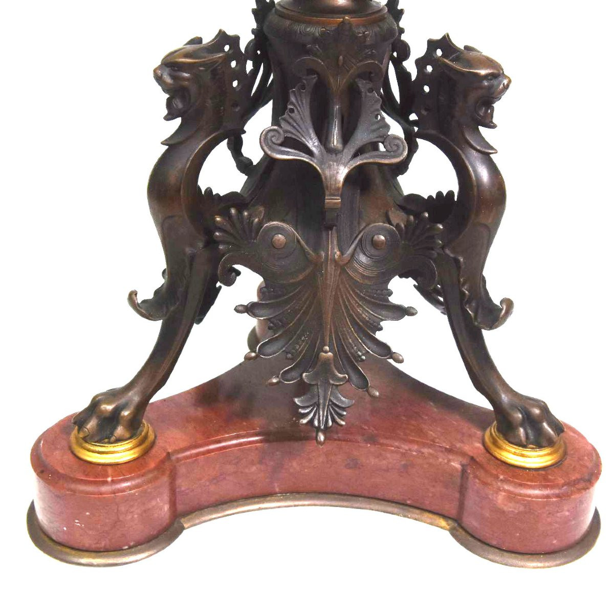 Bronze Candelabra Signed Barbedienne 19th Century (pair)-photo-8
