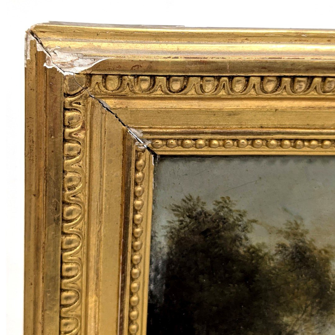 Les Moissonneurs Oil On Panel 18th Century Attributed To Théobald Michau-photo-1