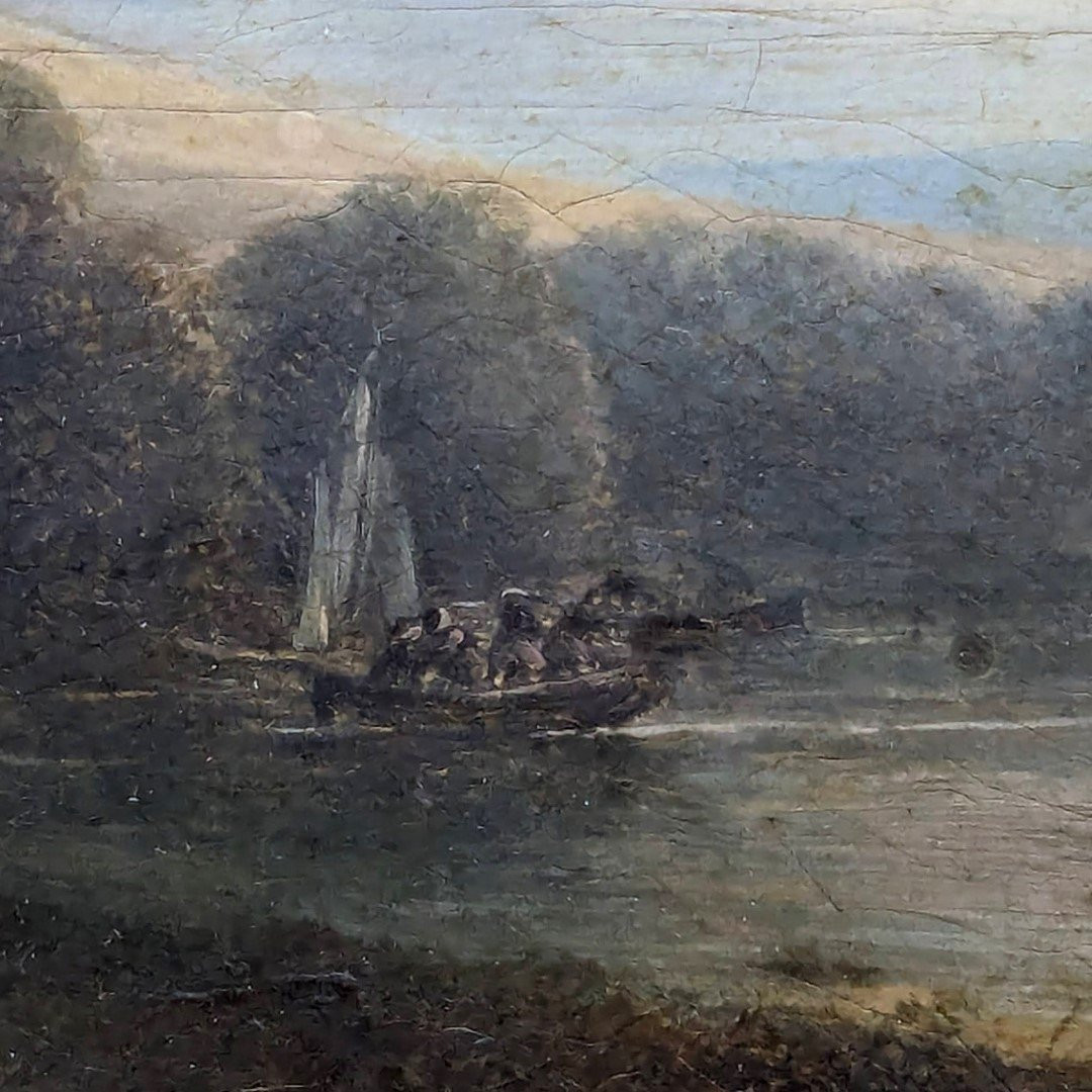 Les Moissonneurs Oil On Panel 18th Century Attributed To Théobald Michau-photo-2