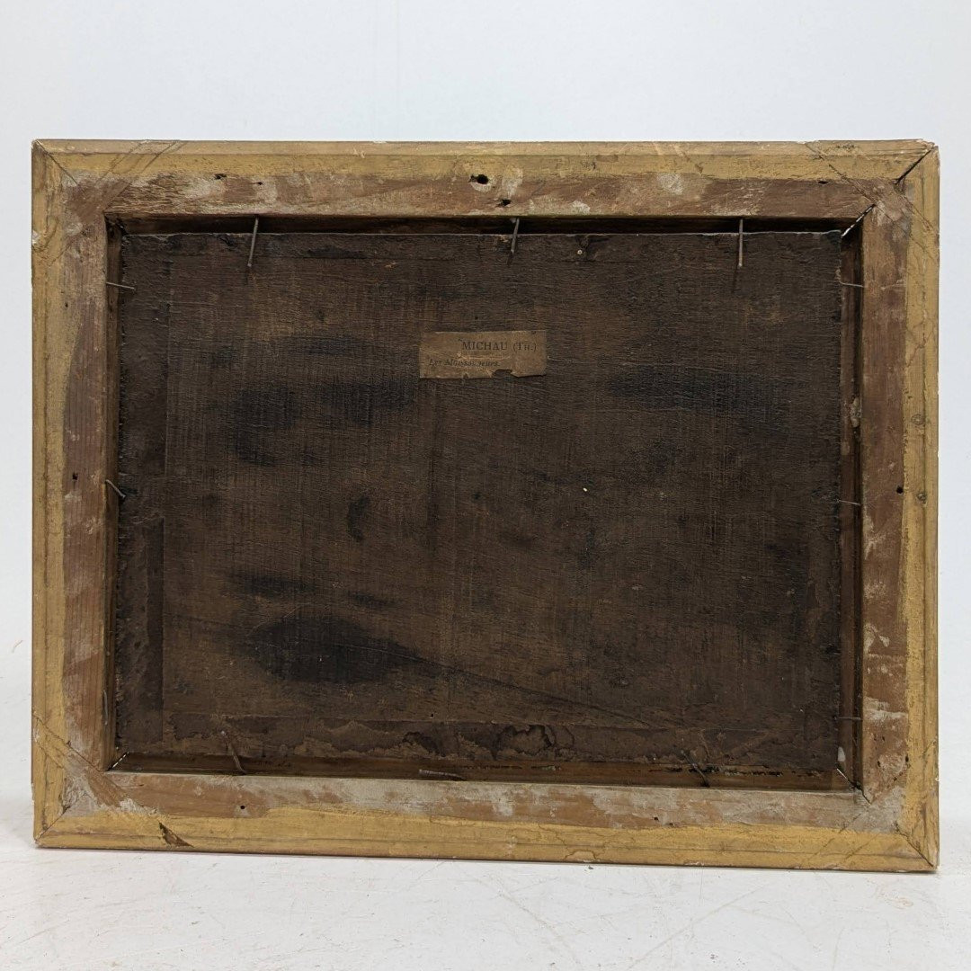 Les Moissonneurs Oil On Panel 18th Century Attributed To Théobald Michau-photo-4