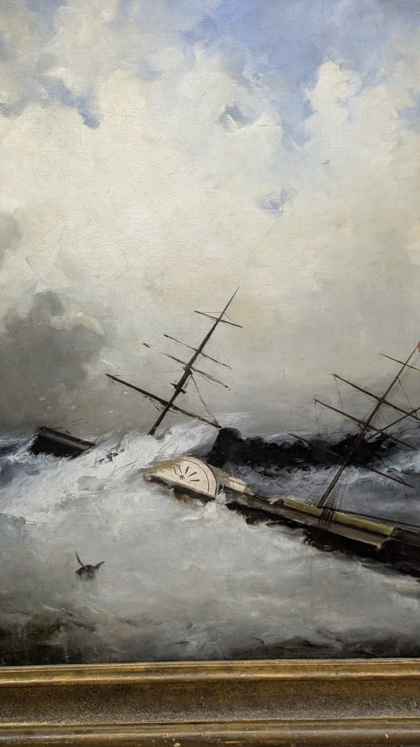 Gustave Marius Julien Boat In A Storm Oil On Canvas 19th Century-photo-4
