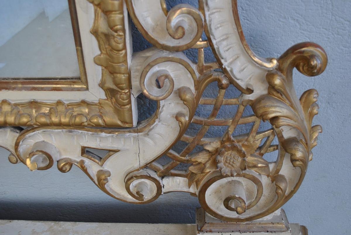 Rocaille Planter, Lacquered, Painted And Gilded From The 19th Century-photo-2