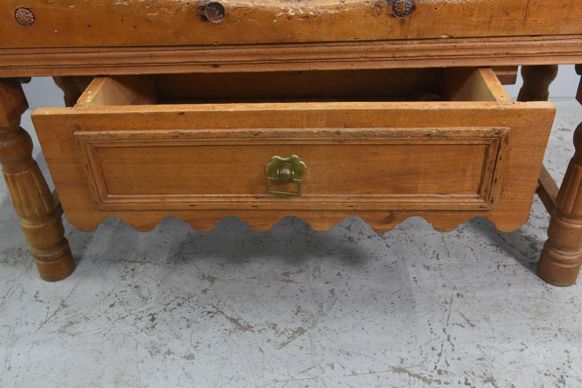 Large 19th Century Butcher's Block-photo-1