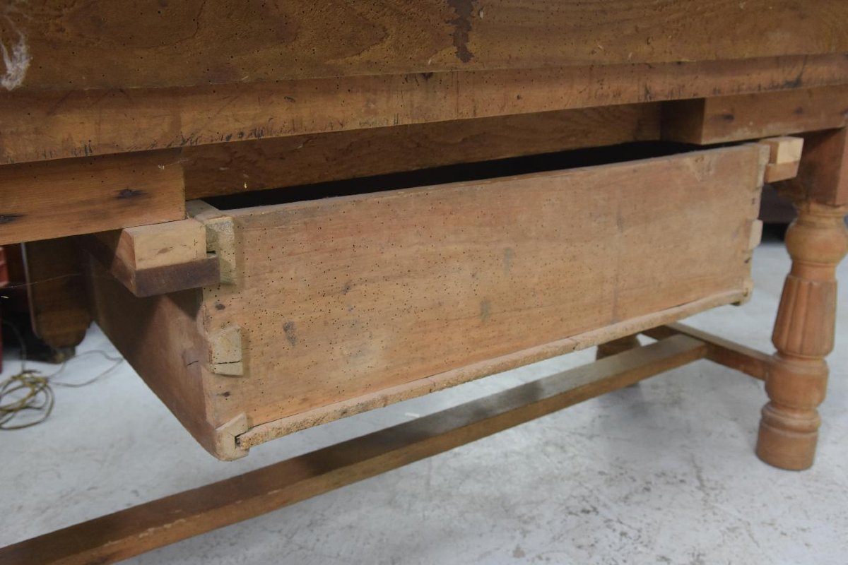 Large 19th Century Butcher's Block-photo-8