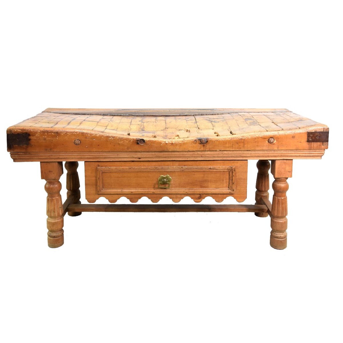 Large 19th Century Butcher's Block