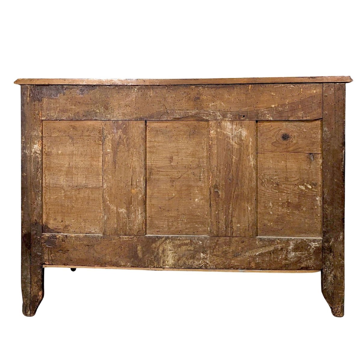 Curved Walnut Crossbow Chest Of Drawers 18th Century Period-photo-6